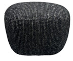 Amaro Accent Ottoman - Black & Silver