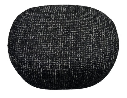Amaro Accent Ottoman - Black & Silver