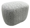 Amaro Accent Ottoman - White & Black