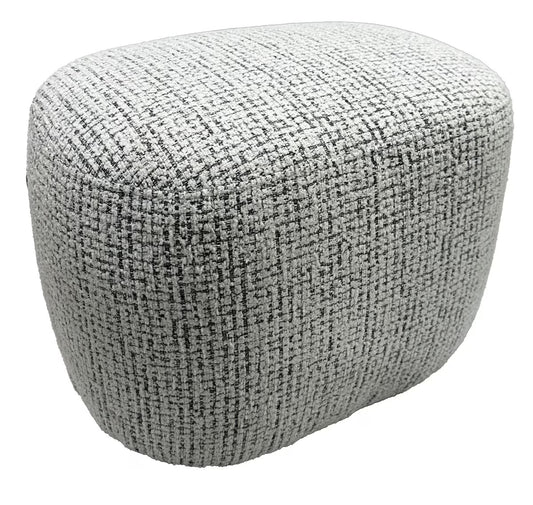 Amaro Accent Ottoman - White & Black