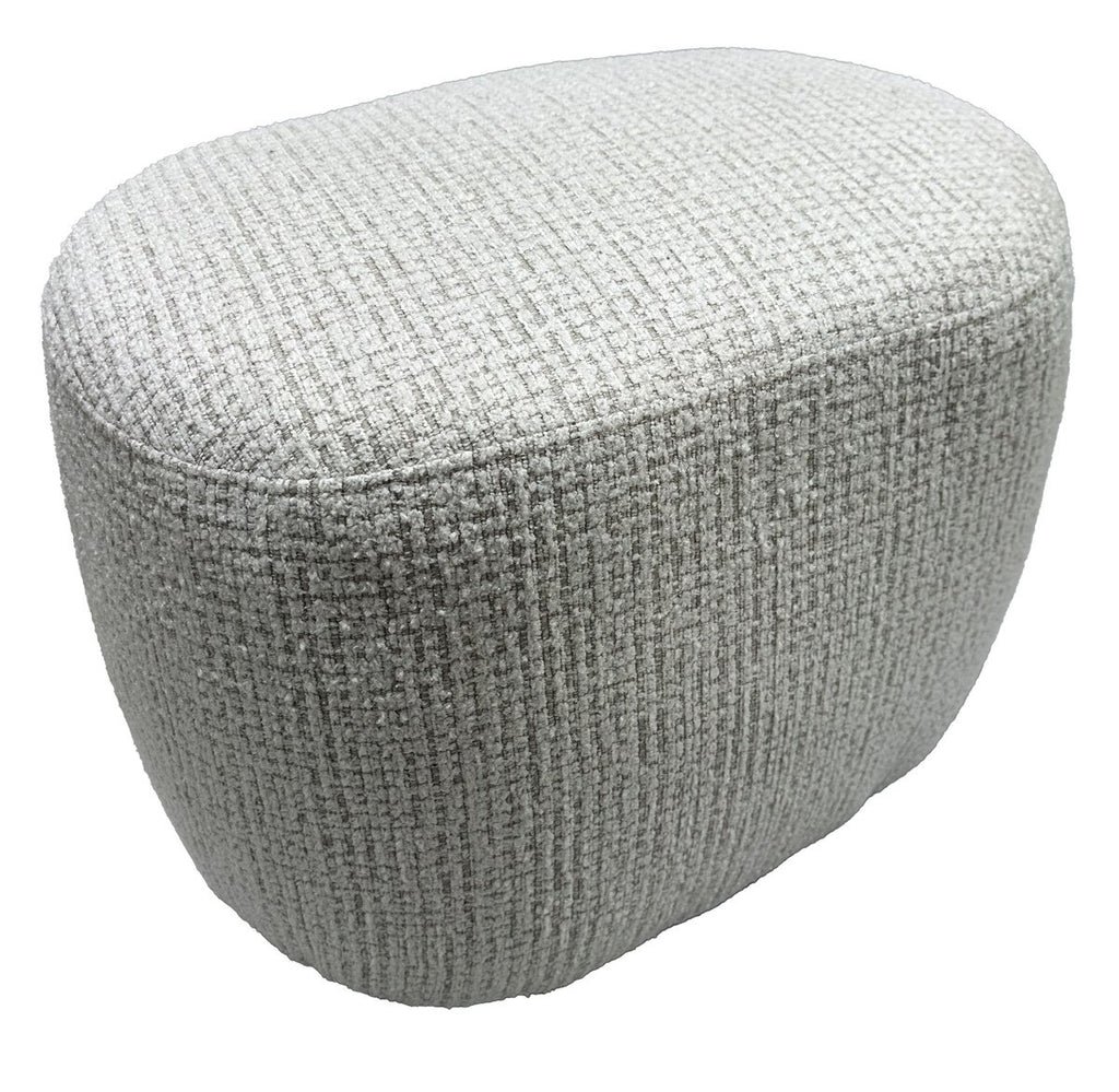 Amaro Accent Ottoman - White & Taupe