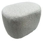 Amaro Accent Ottoman - White & Taupe