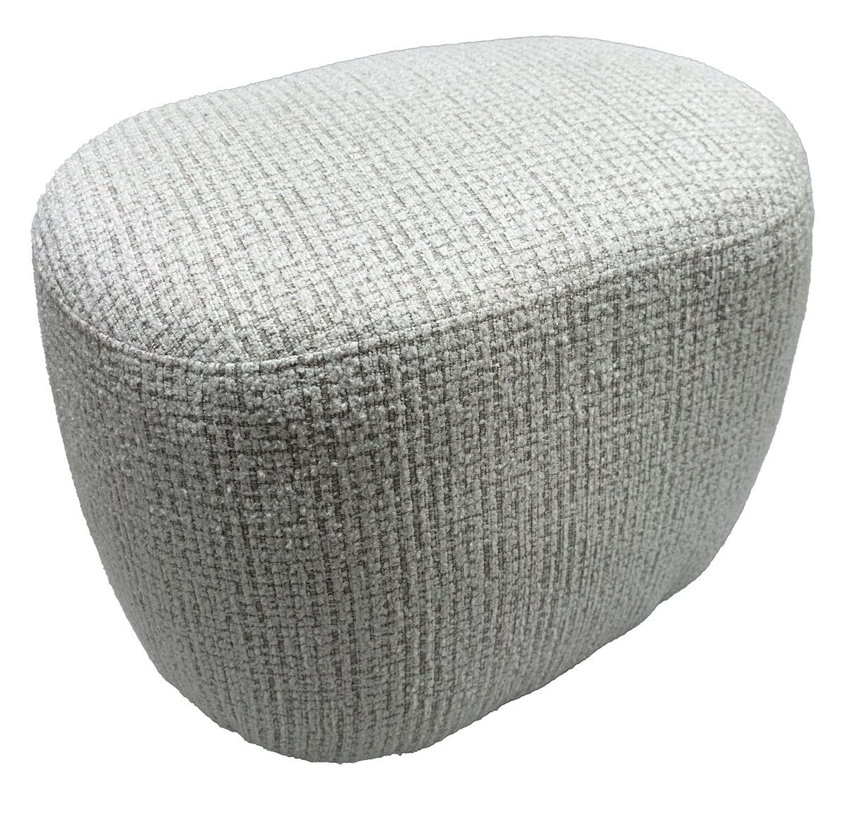 Amaro Accent Ottoman - White & Taupe
