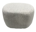 Amaro Accent Ottoman - White & Taupe