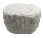 Amaro Accent Ottoman - White & Taupe