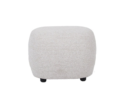 Amaro Accent Ottoman - White & Taupe
