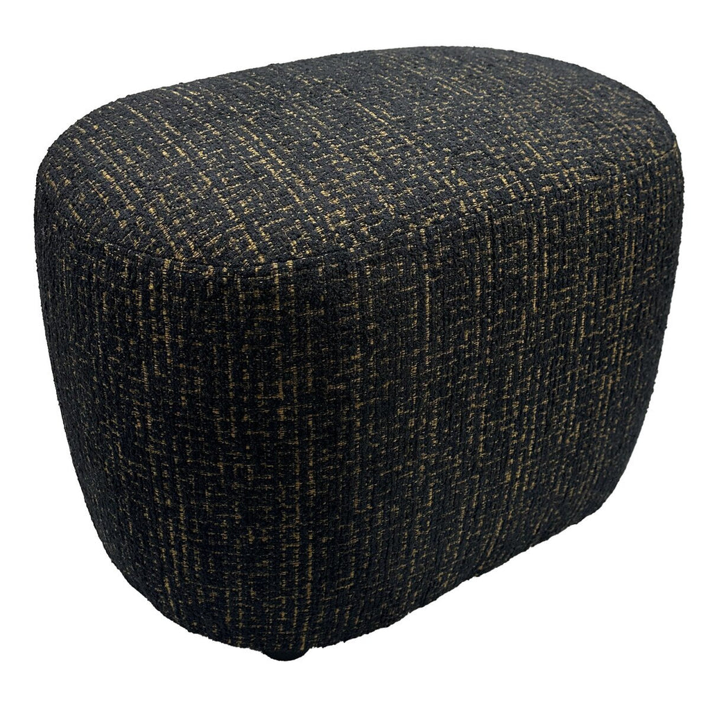 Amaro Accent Ottoman - Gold & Black