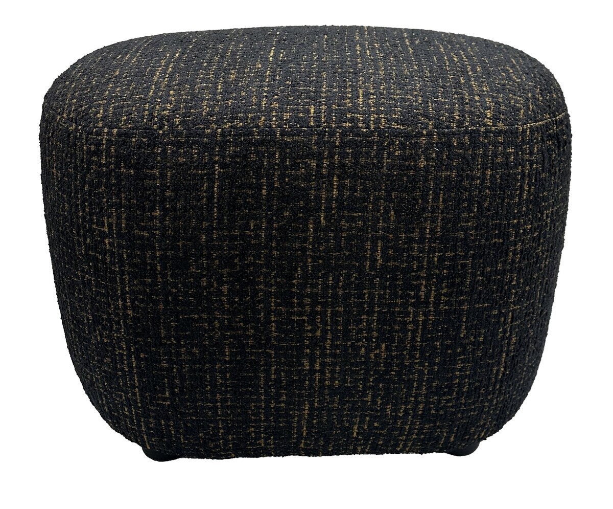 Amaro Accent Ottoman - Gold & Black