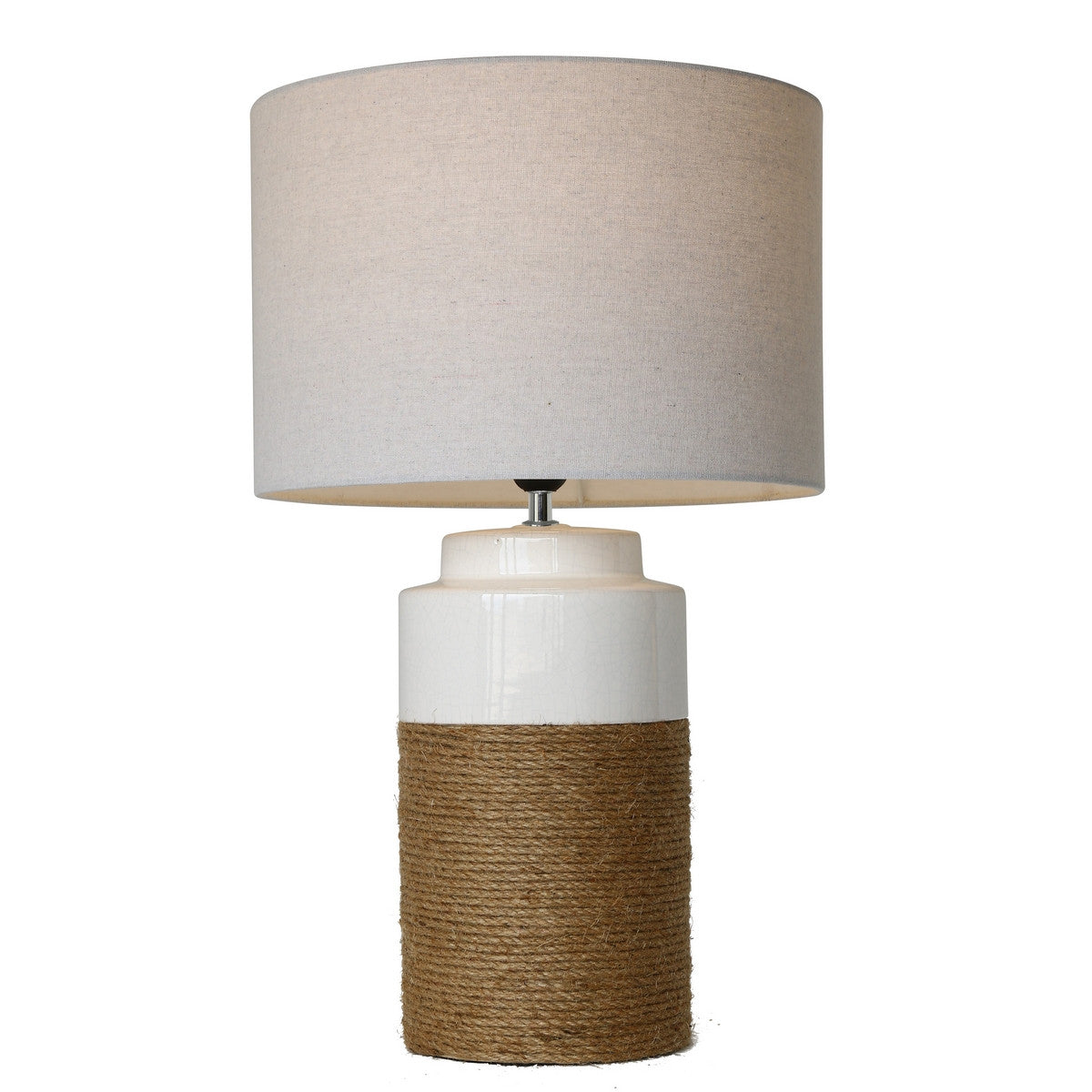 White Ceramic / Rope Lamp – ayra-rose