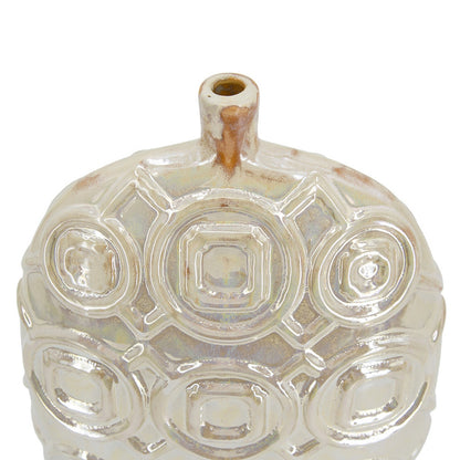 SHELBY SHORT IRIDESCENT GLAZE CERAMIC VASE