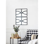 Black Carved Wall Mirror Set/2