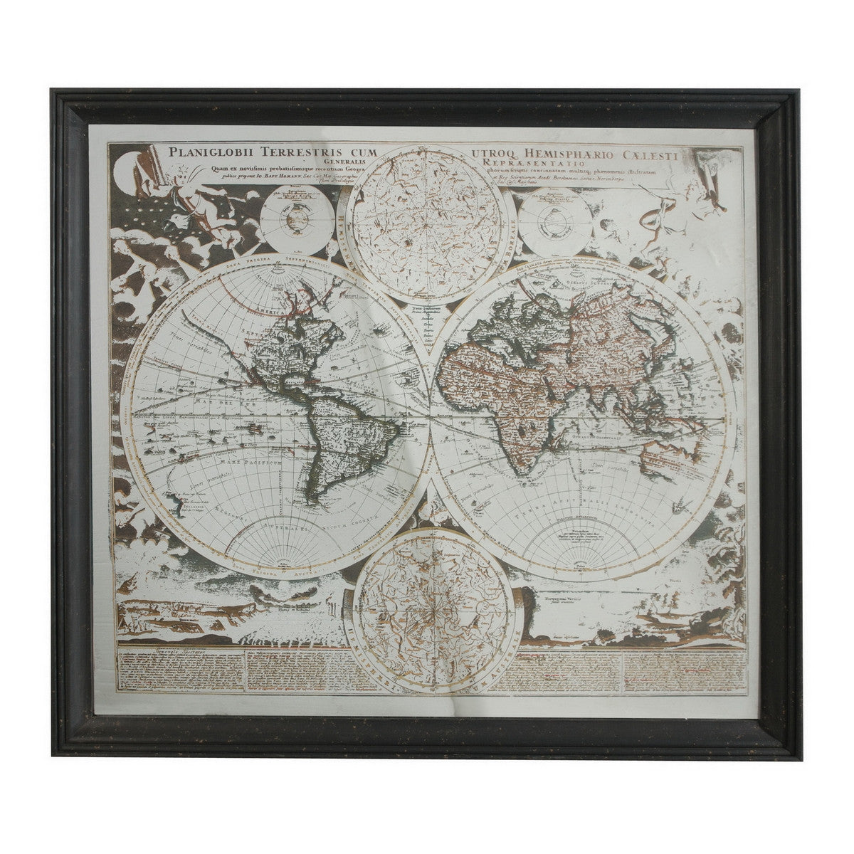 Mirrored Framed World Map Wall Art – ayra-rose