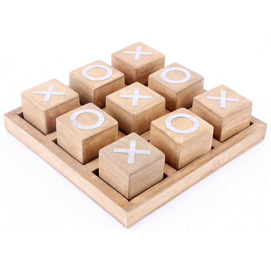 Large Natural Wooden Tic Tac Toe
