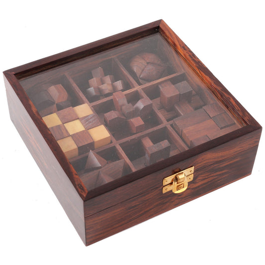Wooden Game Set Of 9 Games