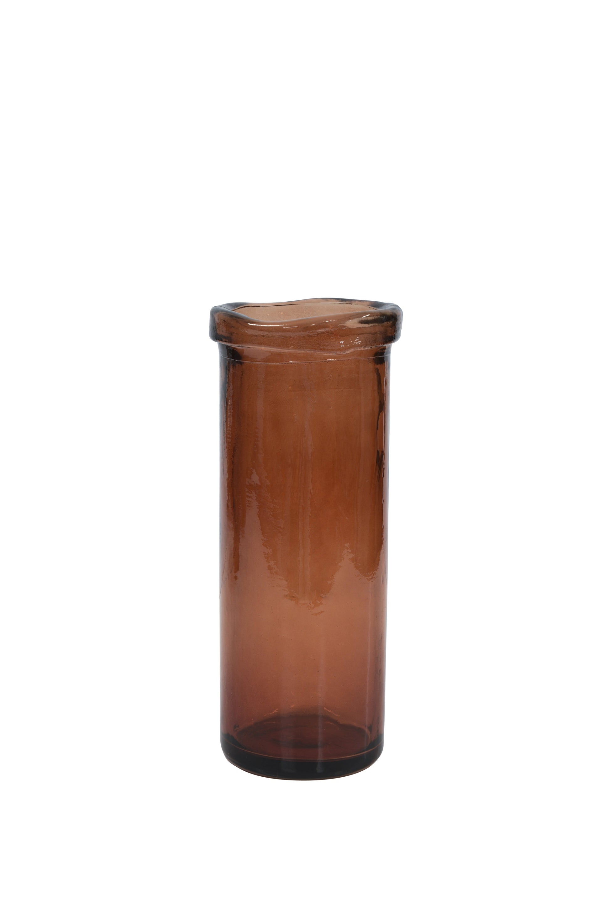Rosa Tall 28cm Deep Orange glass vase