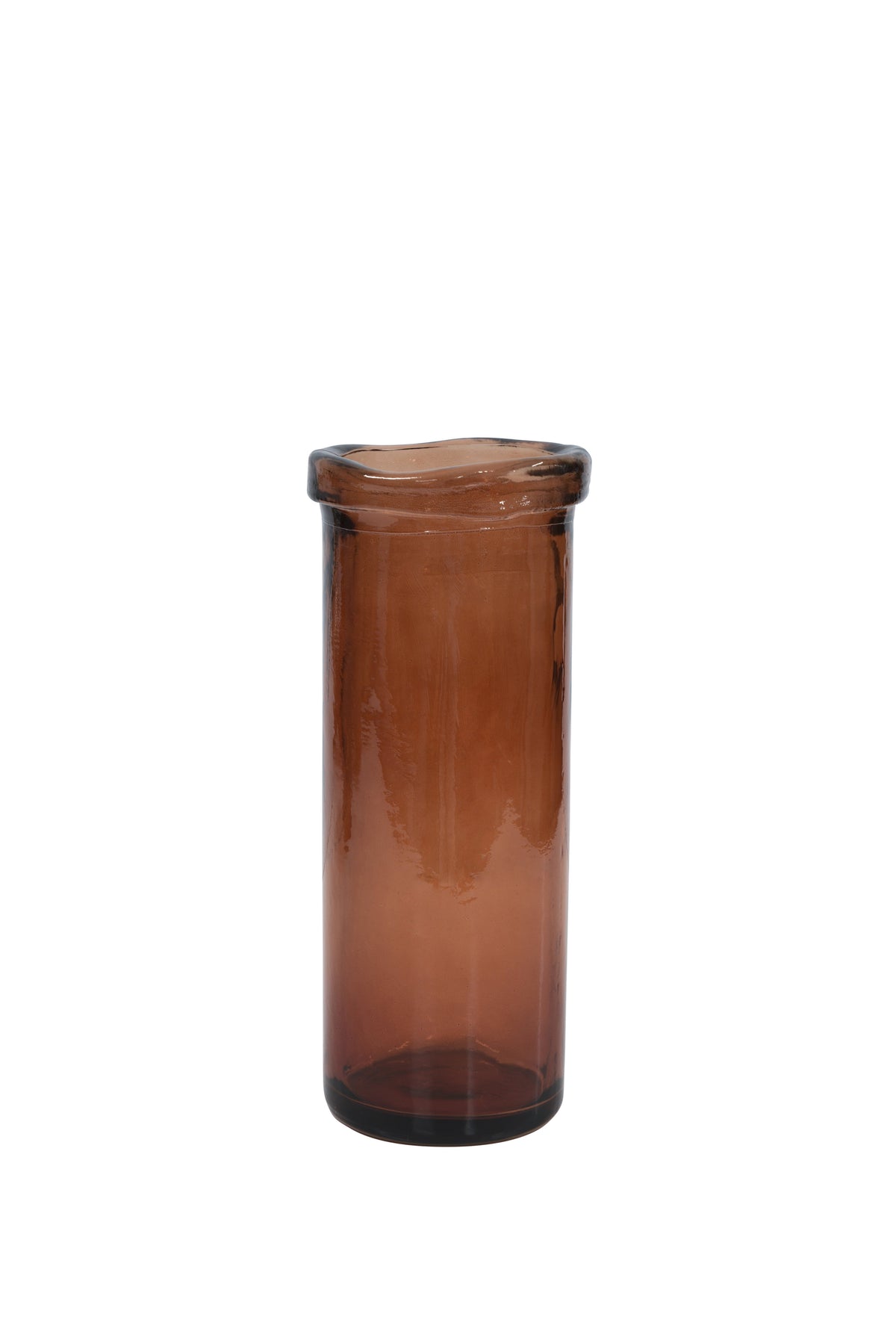 Rosa Tall 28cm Deep Orange glass vase