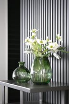 Bonita Vase Hurricane 23cm Fading Green styled