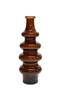 Minerva Tall Bottle Dark Earth recycled glass vase