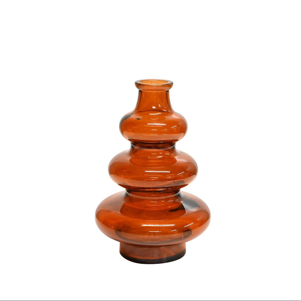 Minerva Short Bottle Light Earth recycled glass vase