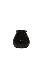 Hurricane Small Black glass vase candle holder