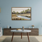 Winding River Wall Art in living room