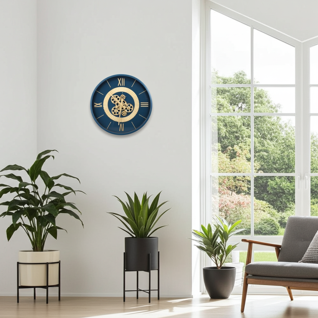 Agate Wall Clock - Royal Blue