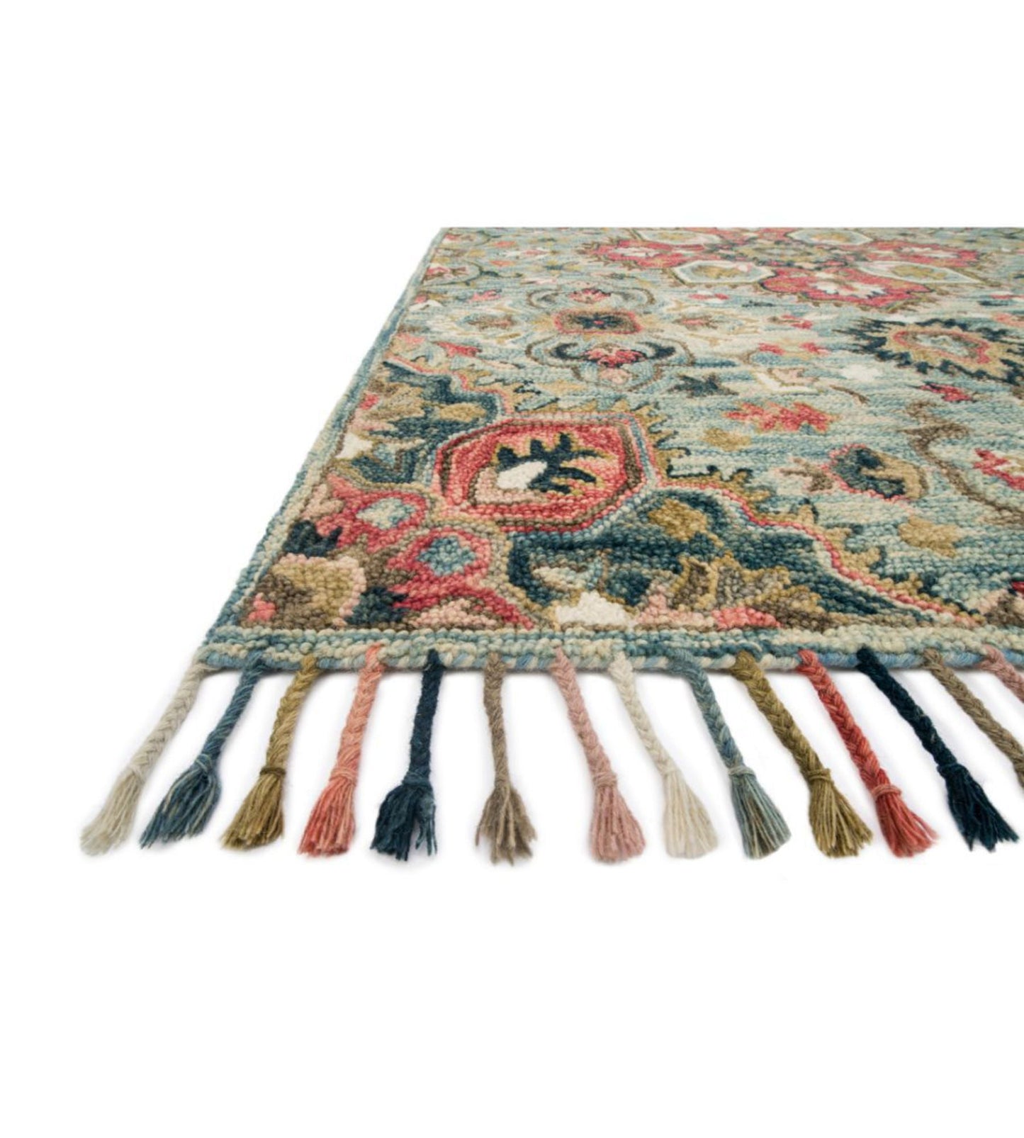 Zharah Rag - Light Blue / Multi Color