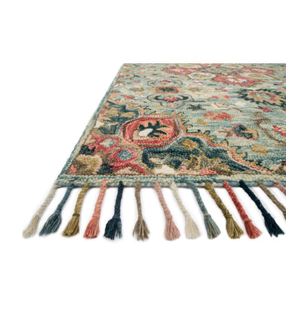 Zharah Rag - Light Blue / Multi Color