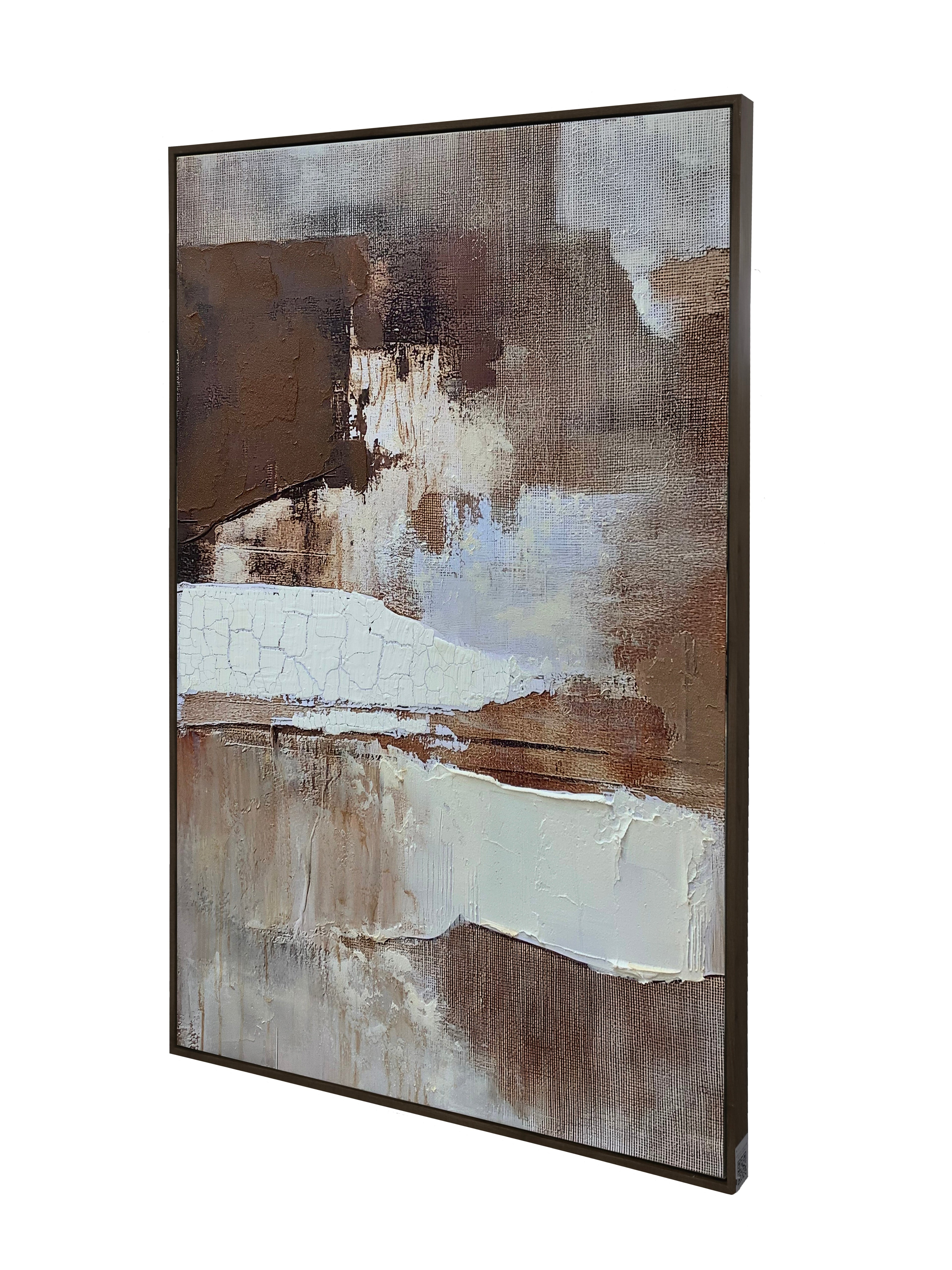 Abstract Hand Painted Framed Canvas Wall Art