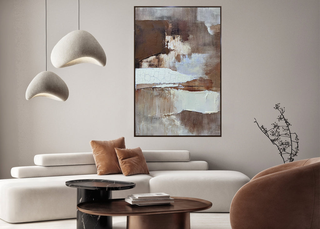 Abstract Hand Painted Framed Canvas Wall Art