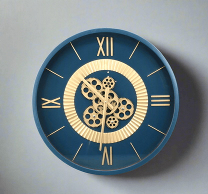 Agate Wall Clock - Royal Blue