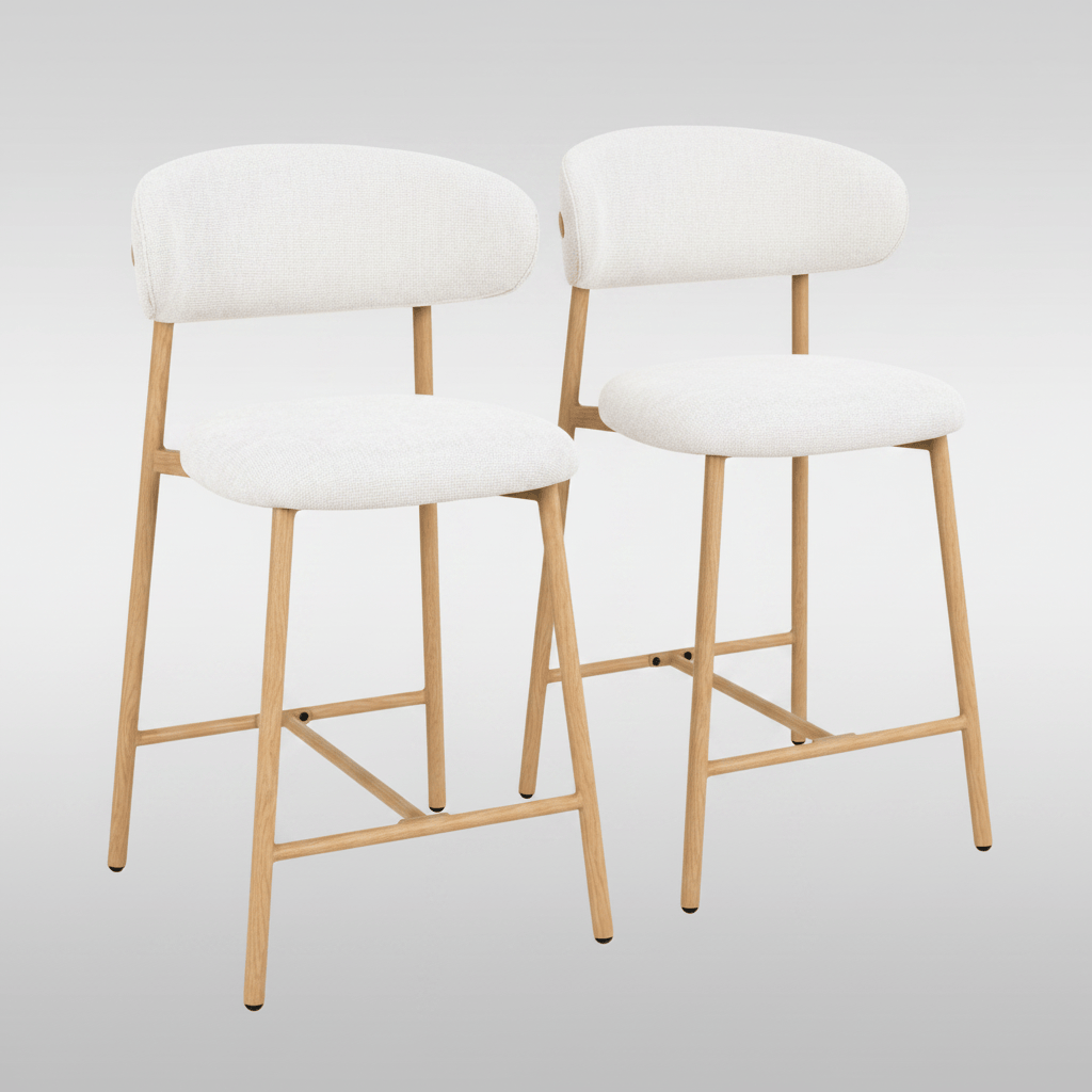 Alto Barstool – Cream & Natural (Set of 2)