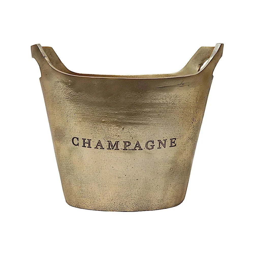 Aluminium Oval Champagne Bucket - Raw Gold