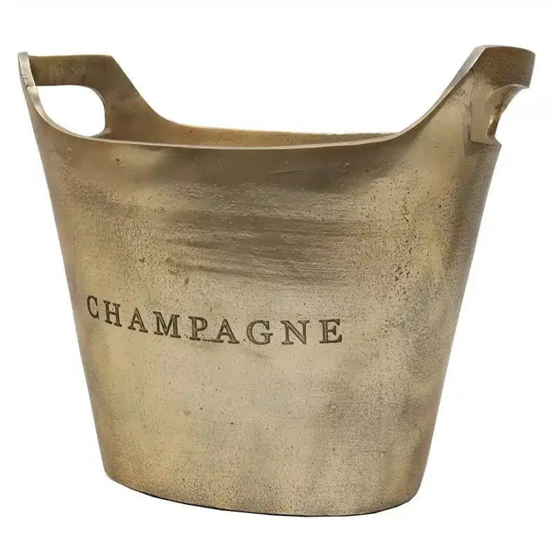 Aluminium Oval Champagne Bucket - Raw Gold