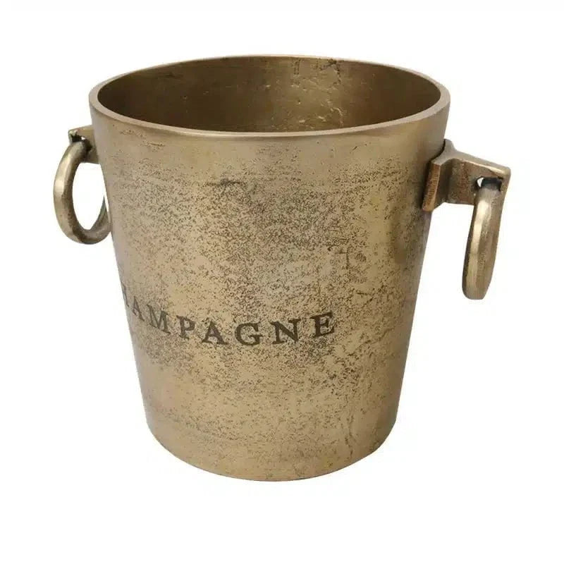 Aluminium Round Champagne Bucket - Raw Gold