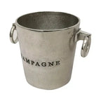 Aluminium Round Champagne Bucket - Raw Silver