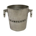 Aluminium Round Champagne Bucket - Raw Silver