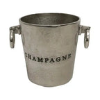 Aluminium Round Champagne Bucket - Raw Silver