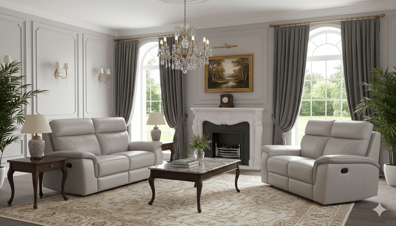 Georgia Leather Lounge Suite - 3+2 Seater