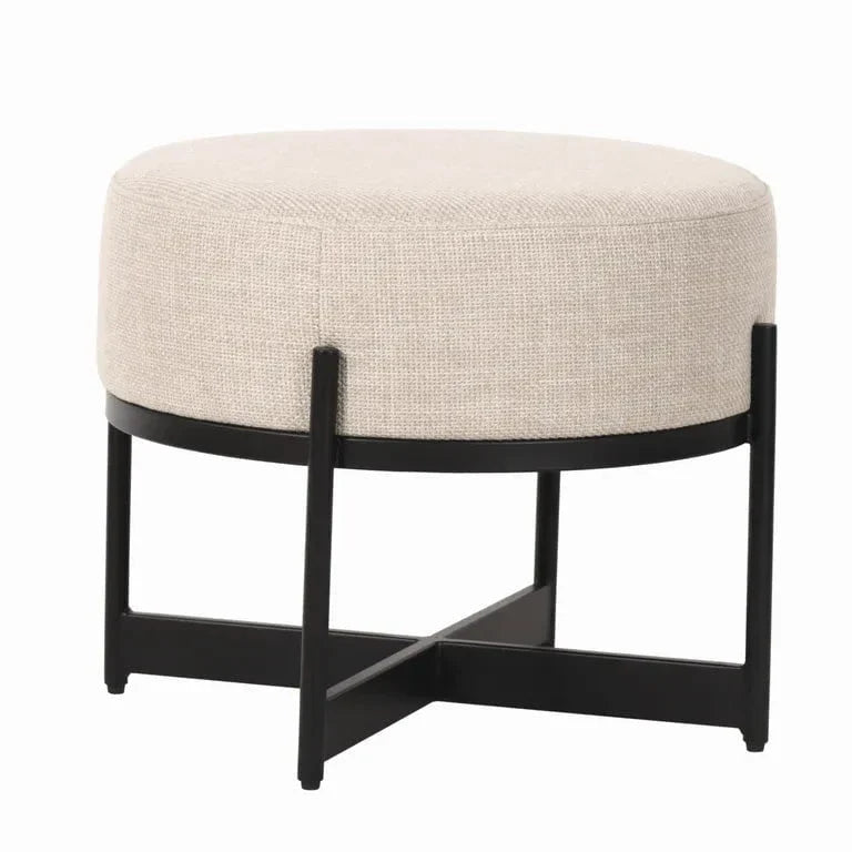 Amelia Upholstered Round Ottoman