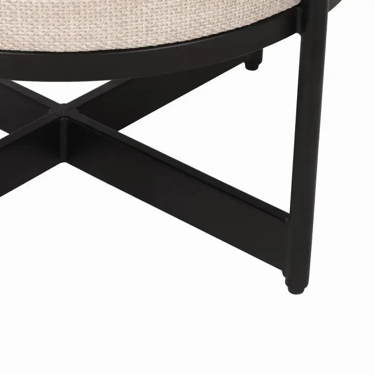 Amelia Upholstered Round Ottoman