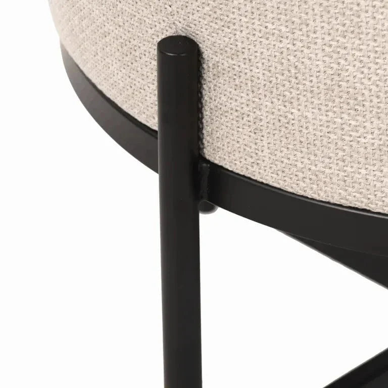 Amelia Upholstered Round Ottoman