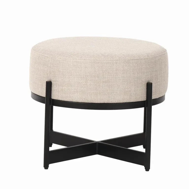 Amelia Upholstered Round Ottoman