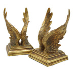 Angel Wing Book Ends - Gold