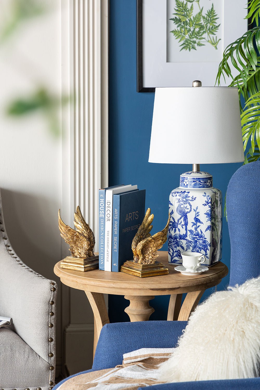 Angel Wing Book Ends - Gold
