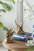 Angel Wing Book Ends - Gold