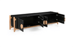 Antler 4 Door Entertainment Unit - Natural & Black