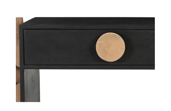 Antler 2-Drawer Console Table – Black & Natural