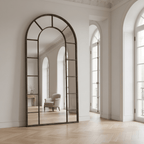 Arch Gold Metal Floor Mirror