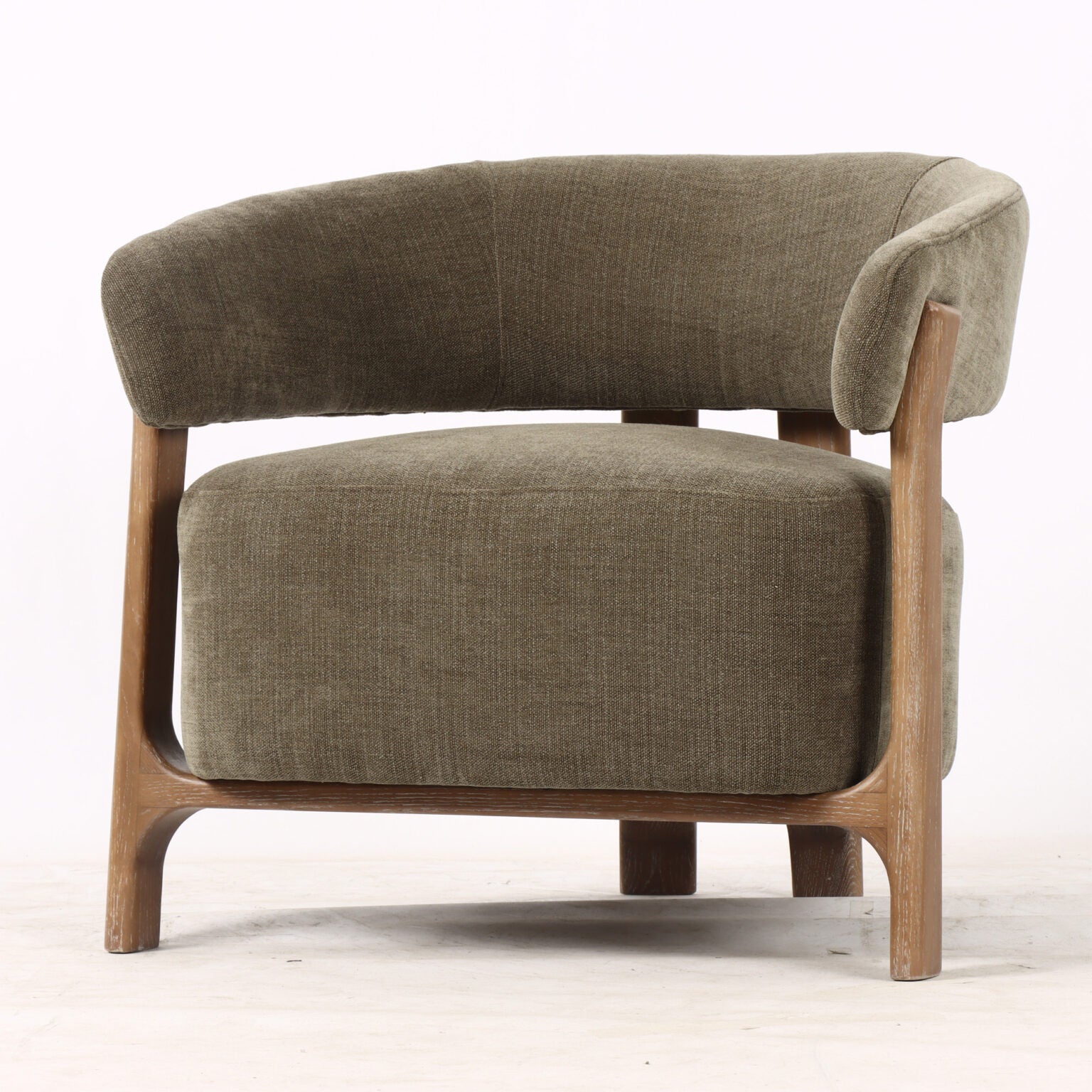 Arcus Lounge Chair - Luxe Olive at online8 furniture store Auckland